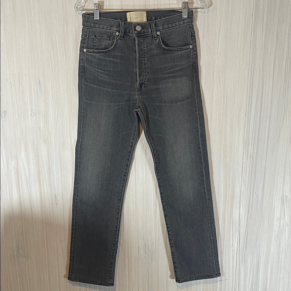 CQY BUTTON FLY STRAIGHT LEG JEANS 26